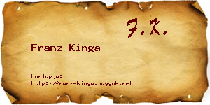 Franz Kinga névjegykártya
